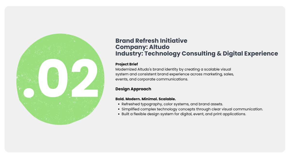 Altudo Brand Experiences, portfolio frame 1