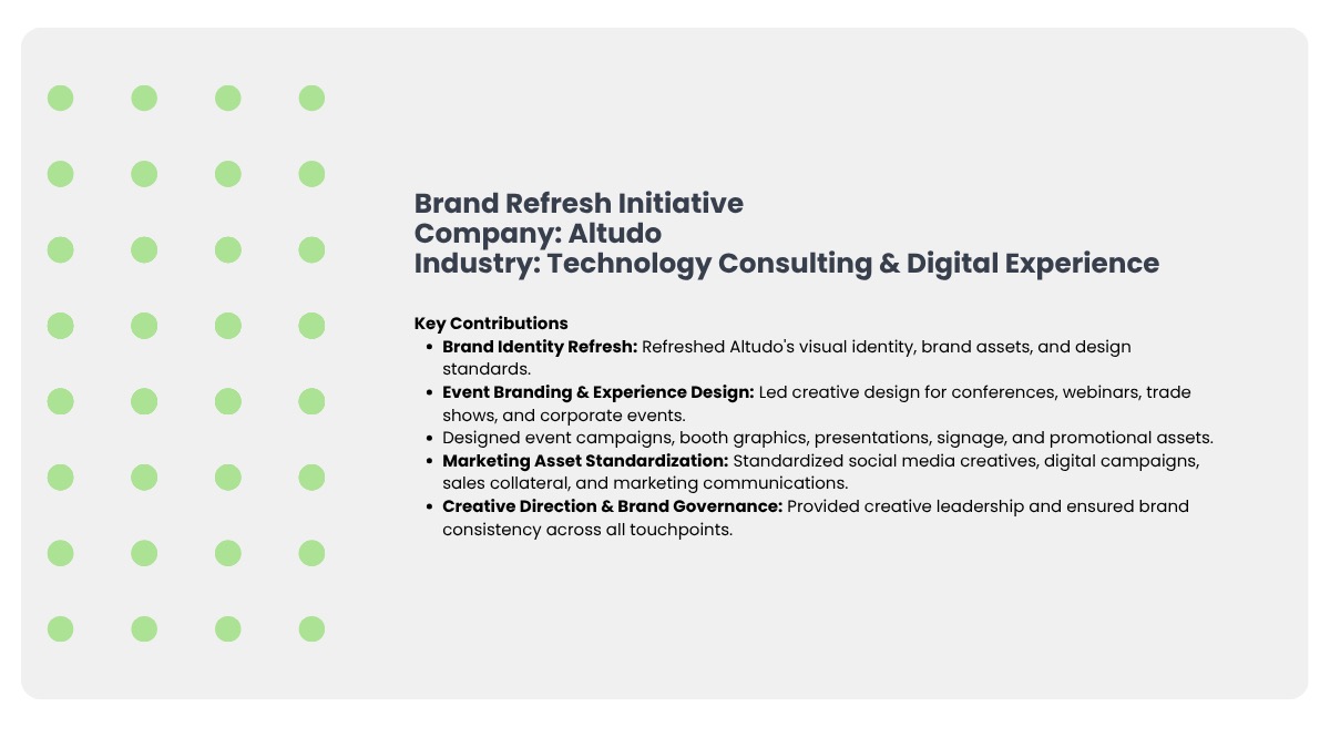 Altudo Brand Experiences, portfolio frame 2